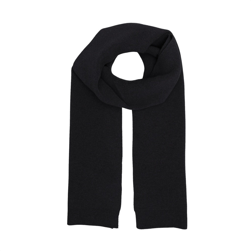 Merino Wool Scarf Deep Black