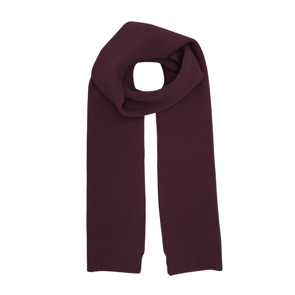 Merino Wool Scarf Oxblood Red