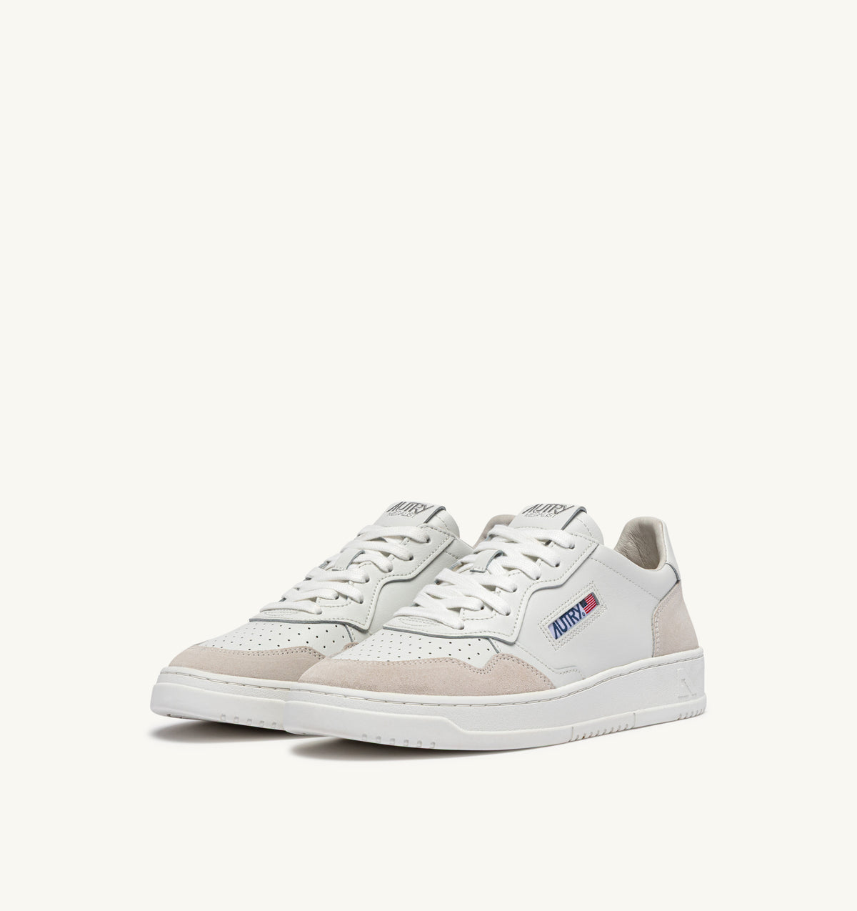 AUTRY Women Medalist LS30 - Leather/Suede Total White