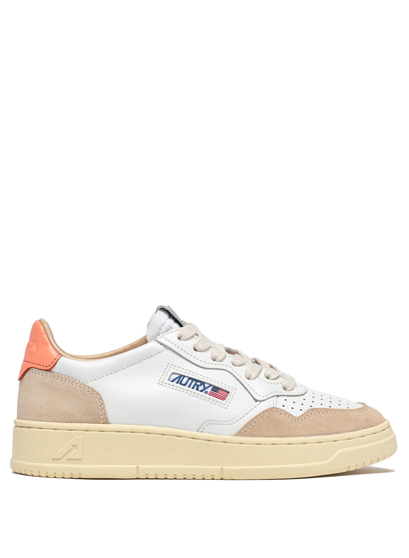 AUTRY Women Medalist LS13 - Leder weiß/peach pink