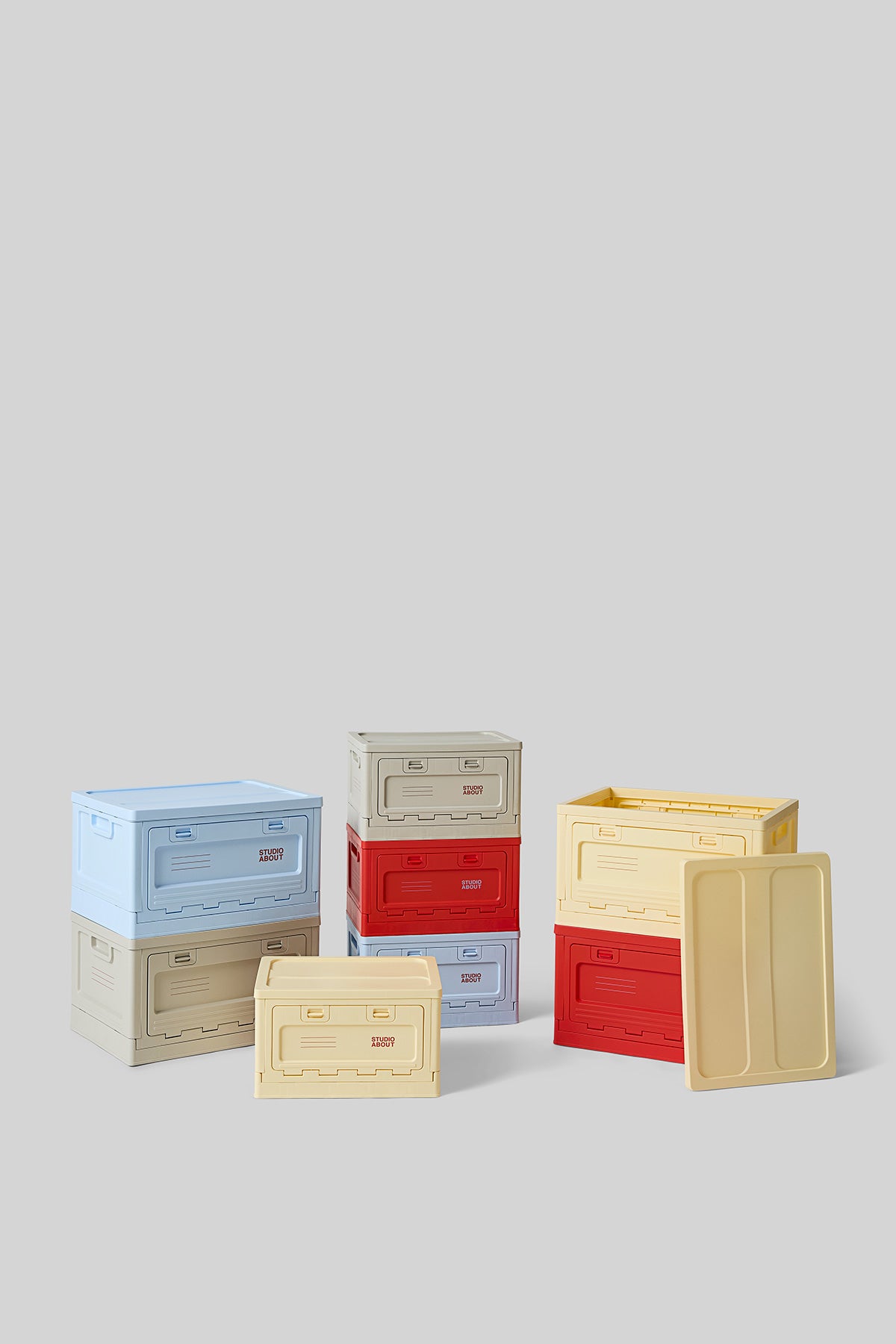 stapelbare Aufbewahrungsbox "Medium Light Grey"
