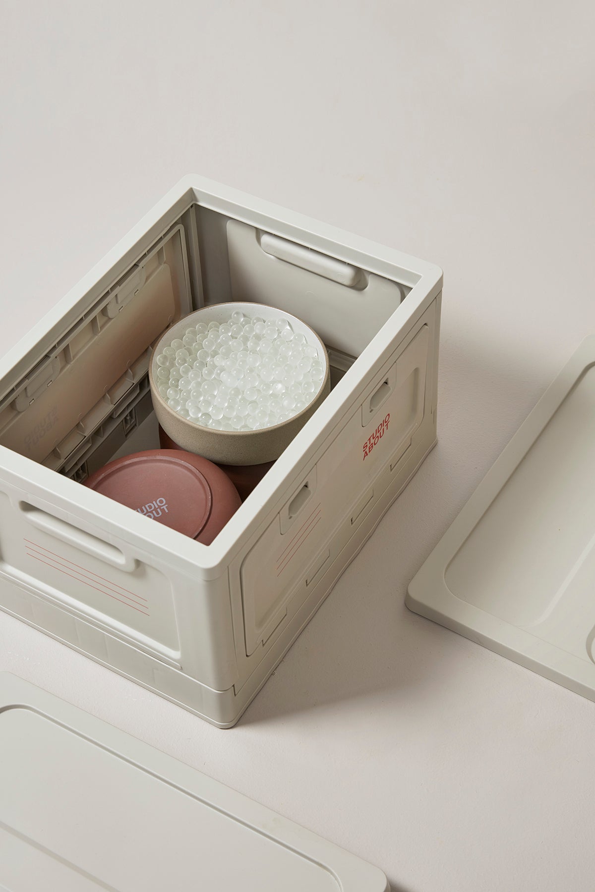 stapelbare Aufbewahrungsbox "Medium Light Grey"