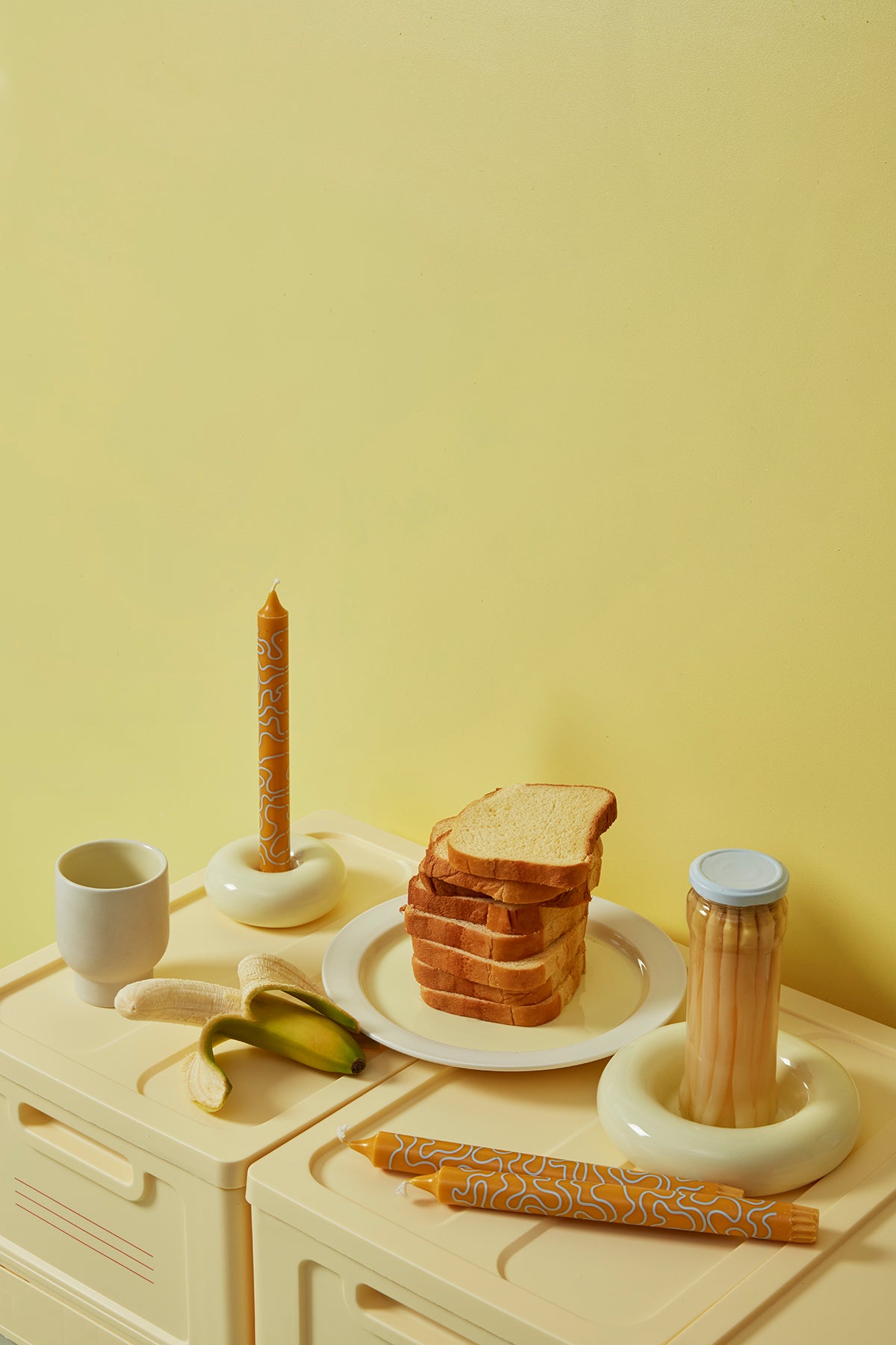 stapelbare Aufbewahrungsbox "Medium Light Yellow"