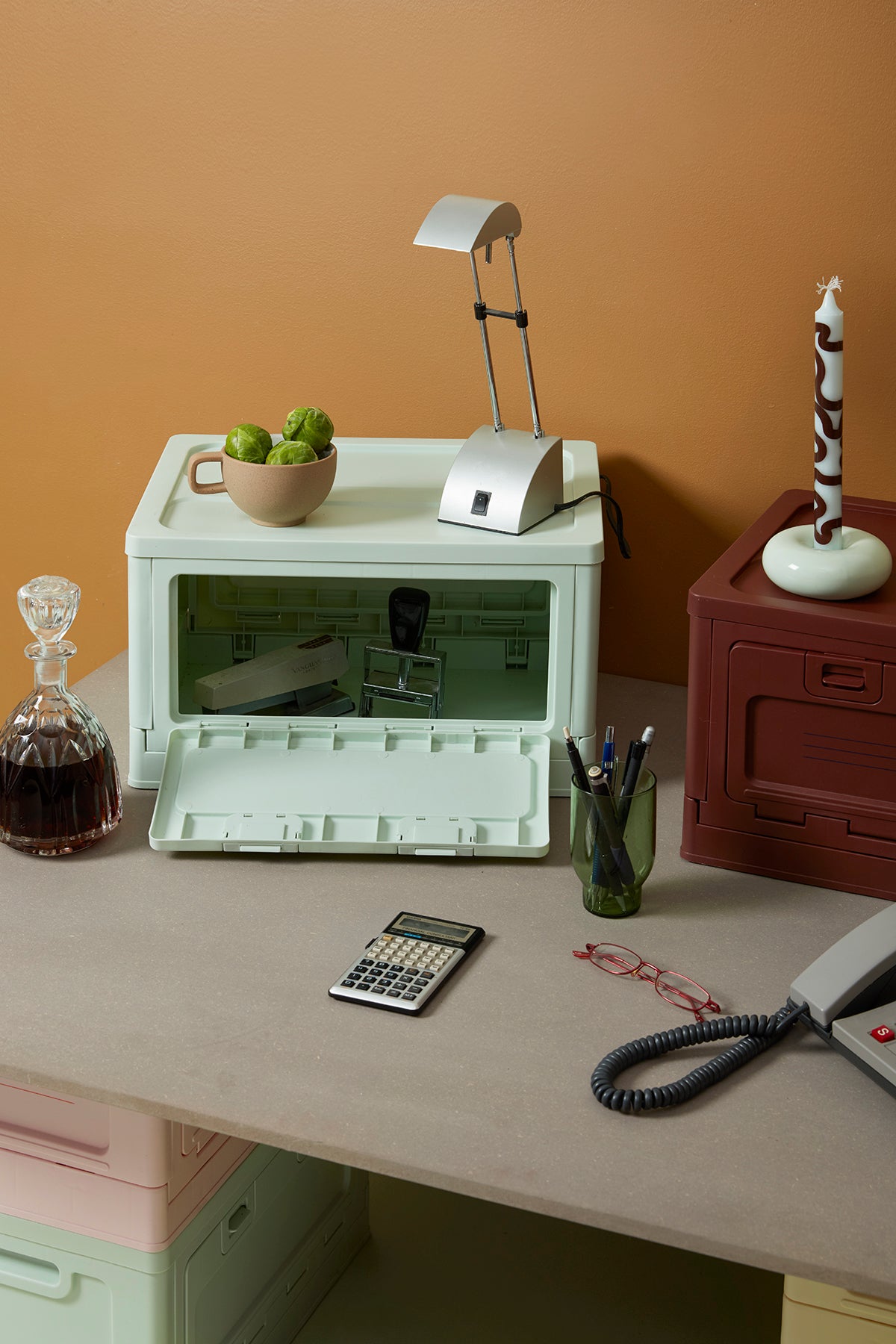 stapelbare Aufbewahrungsbox "Large Mint"