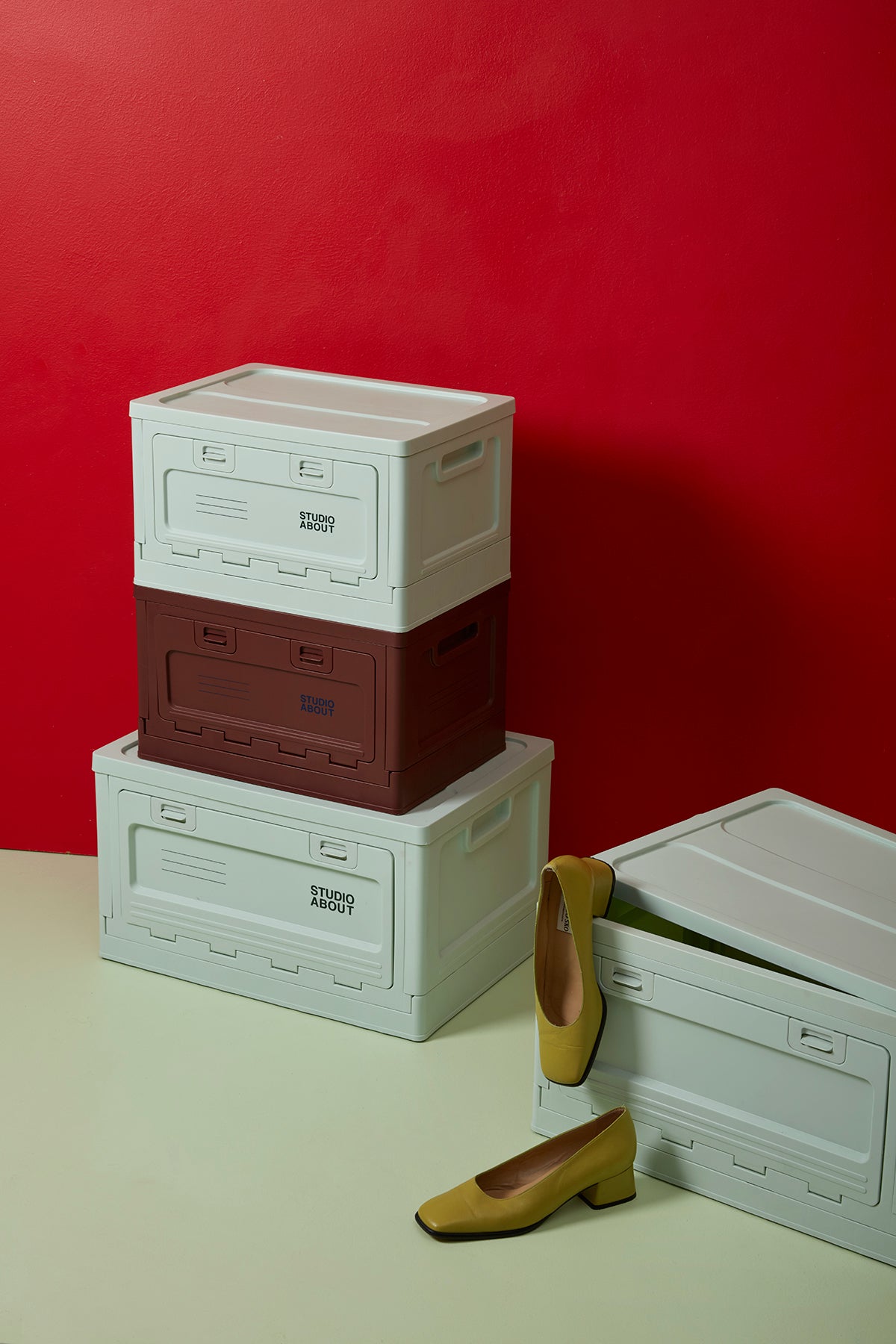 stapelbare Aufbewahrungsbox "Large Mint"