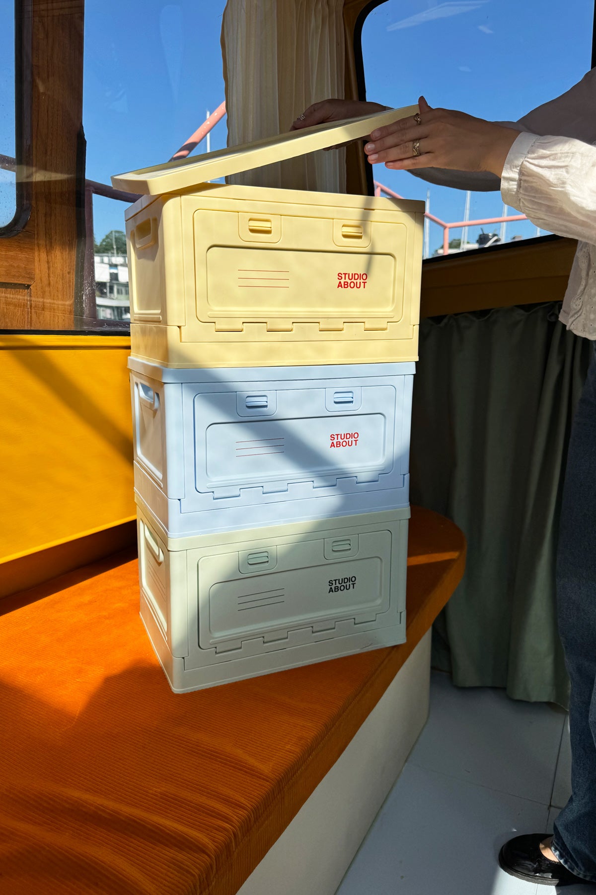 stapelbare Aufbewahrungsbox "Medium Mint"
