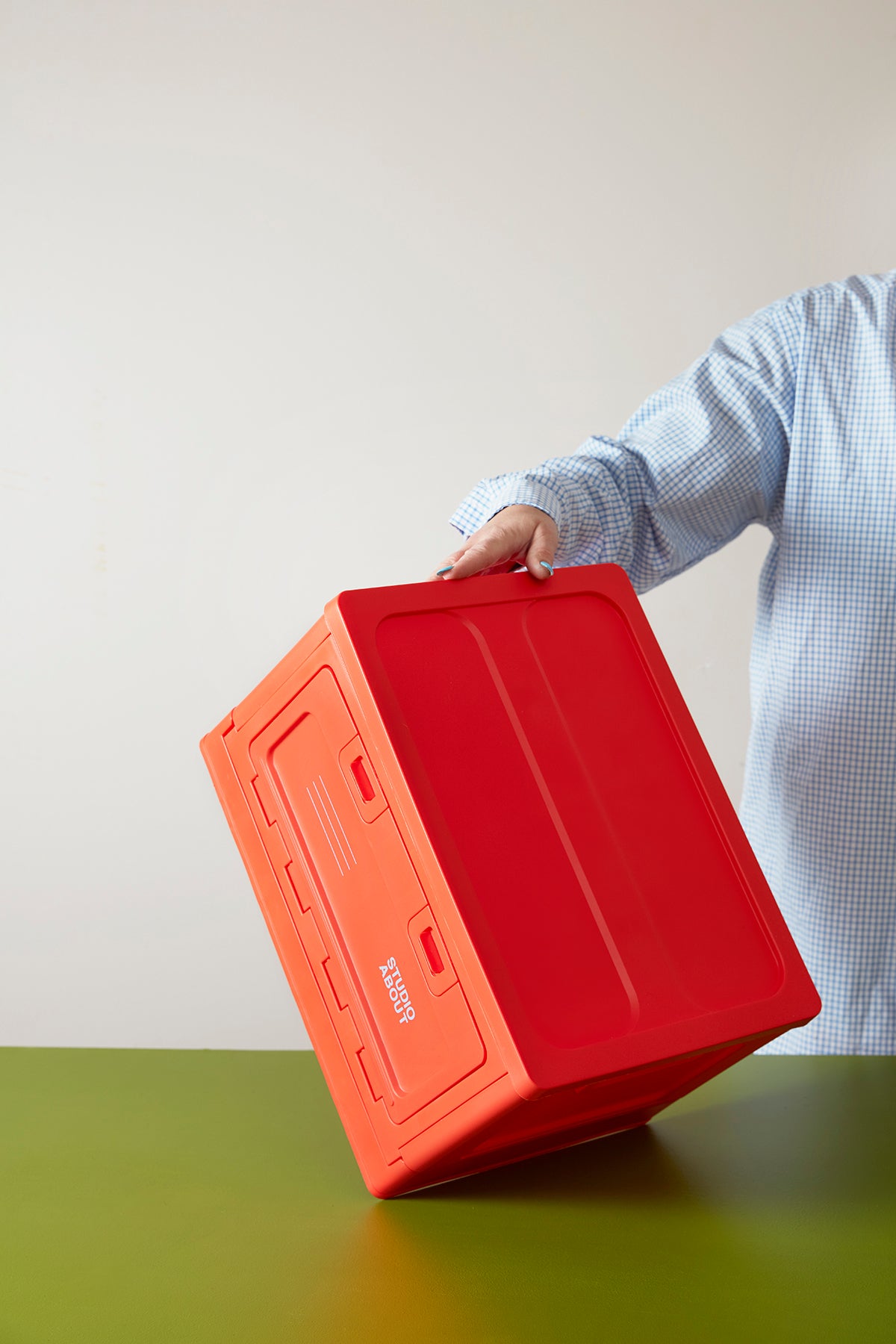 stapelbare Aufbewahrungsbox "Medium Red"