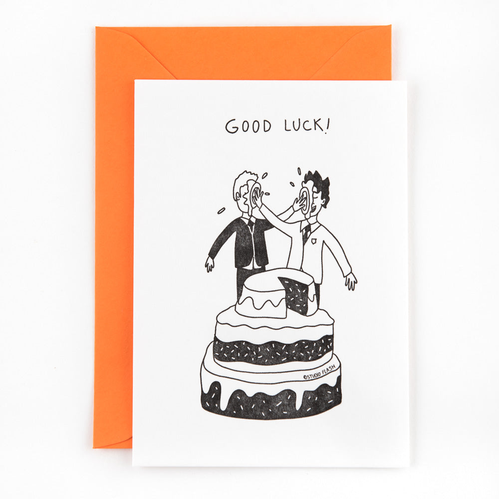 Good luck Wedding cake - Men - Card