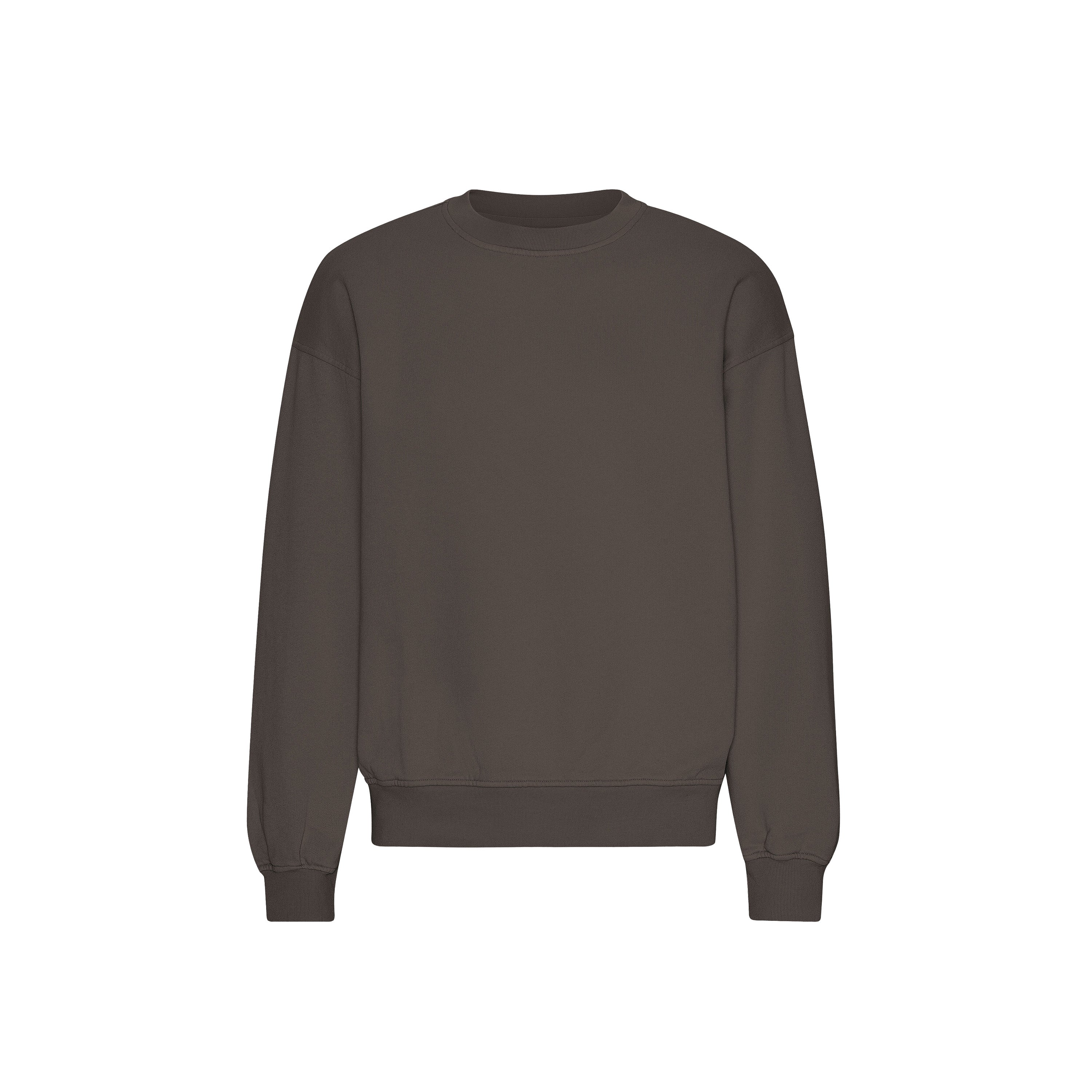 Organic Oversized Crew -  coffee brown
