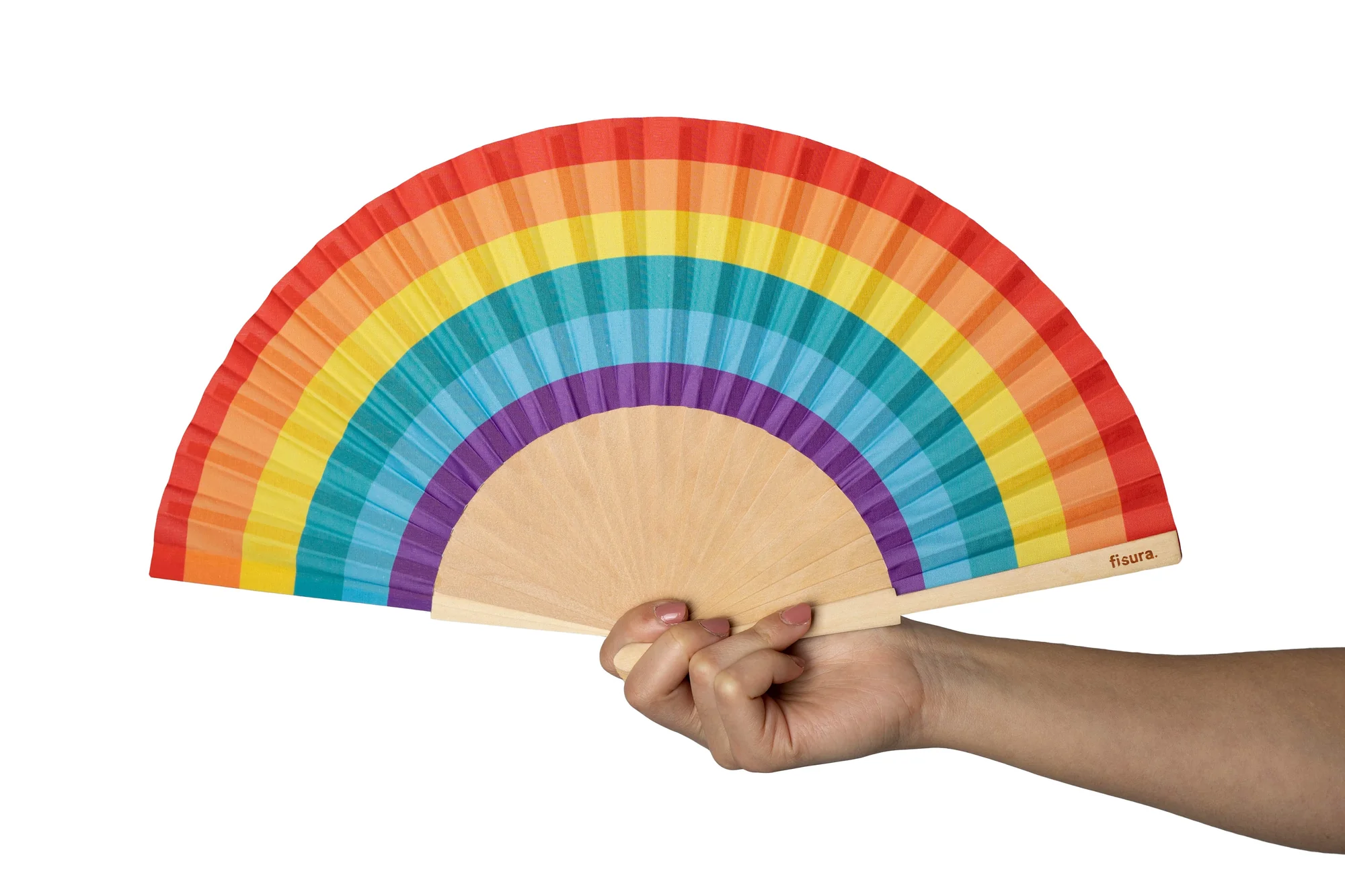 Hand fan RAINBOW