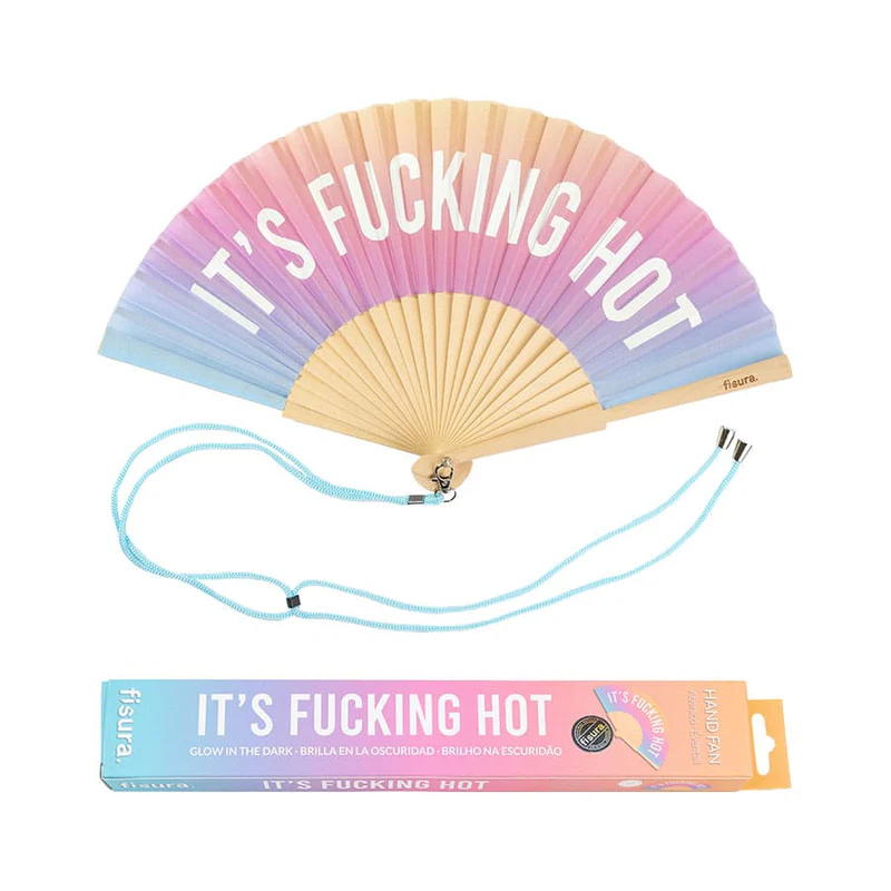 Hand fan FUCKING HOT gradient - glow