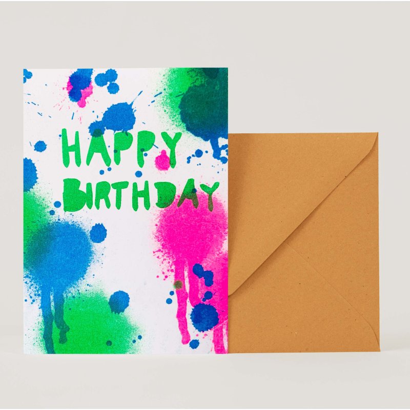 Happy Birthday Kleckse - Card