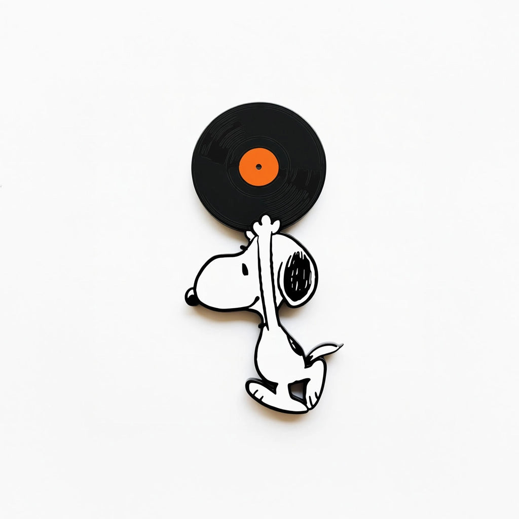 Peanuts Pin Snoopy Record