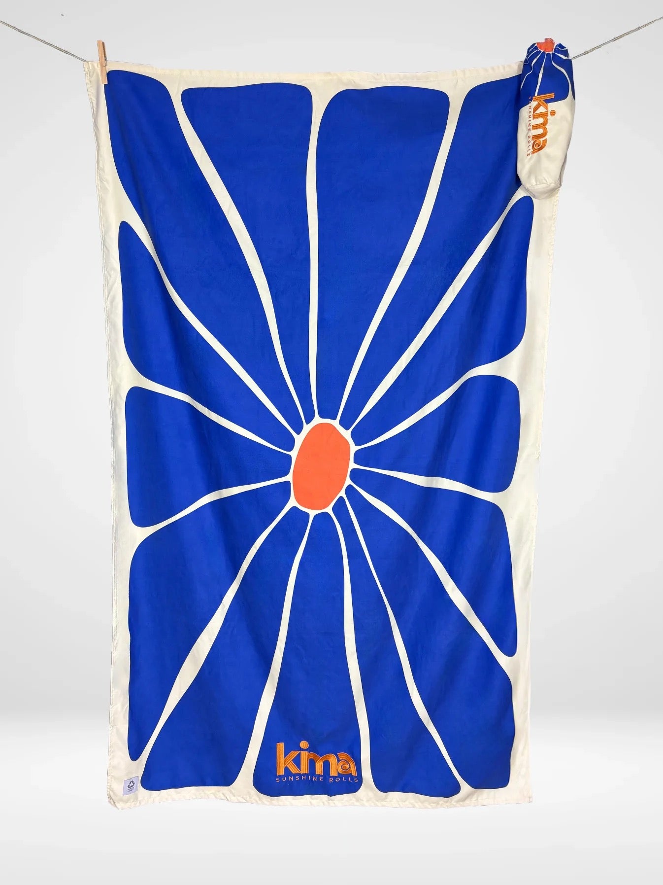 Beach Towel XXL FLOWER Bleu 180x110cm