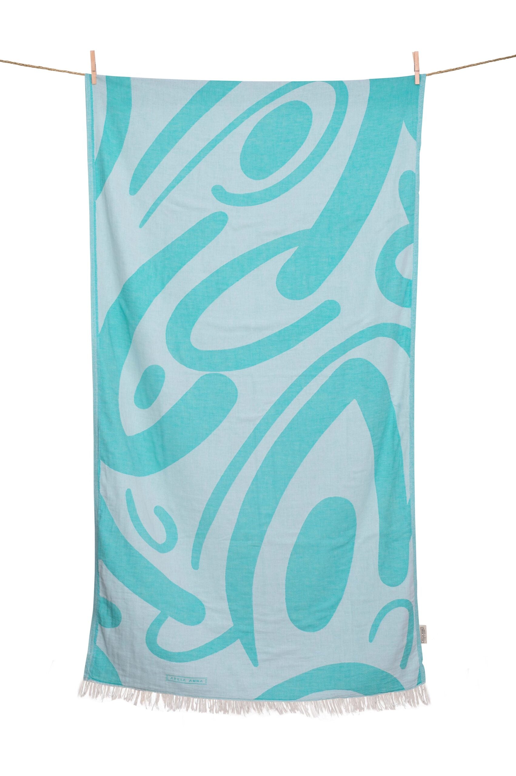 Beach Towel „Persefoni" Emerald & Mint 90x180cm