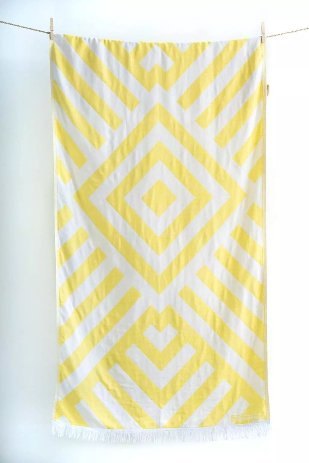 Beach Towel Sidari yellow/white