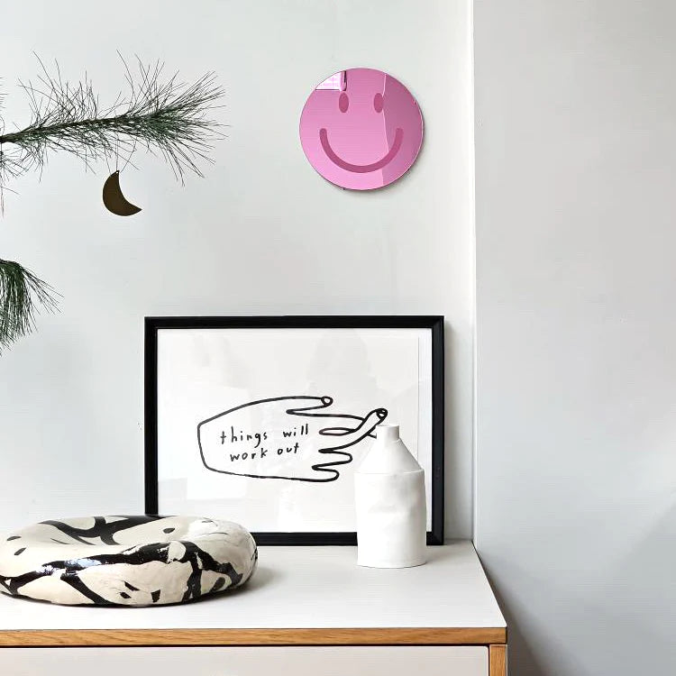 Smiley Mirror Blue