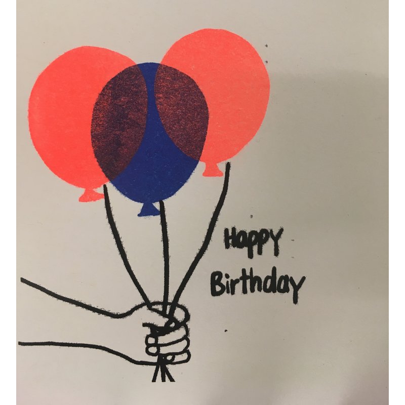 Happy Birthday Balloons - Card