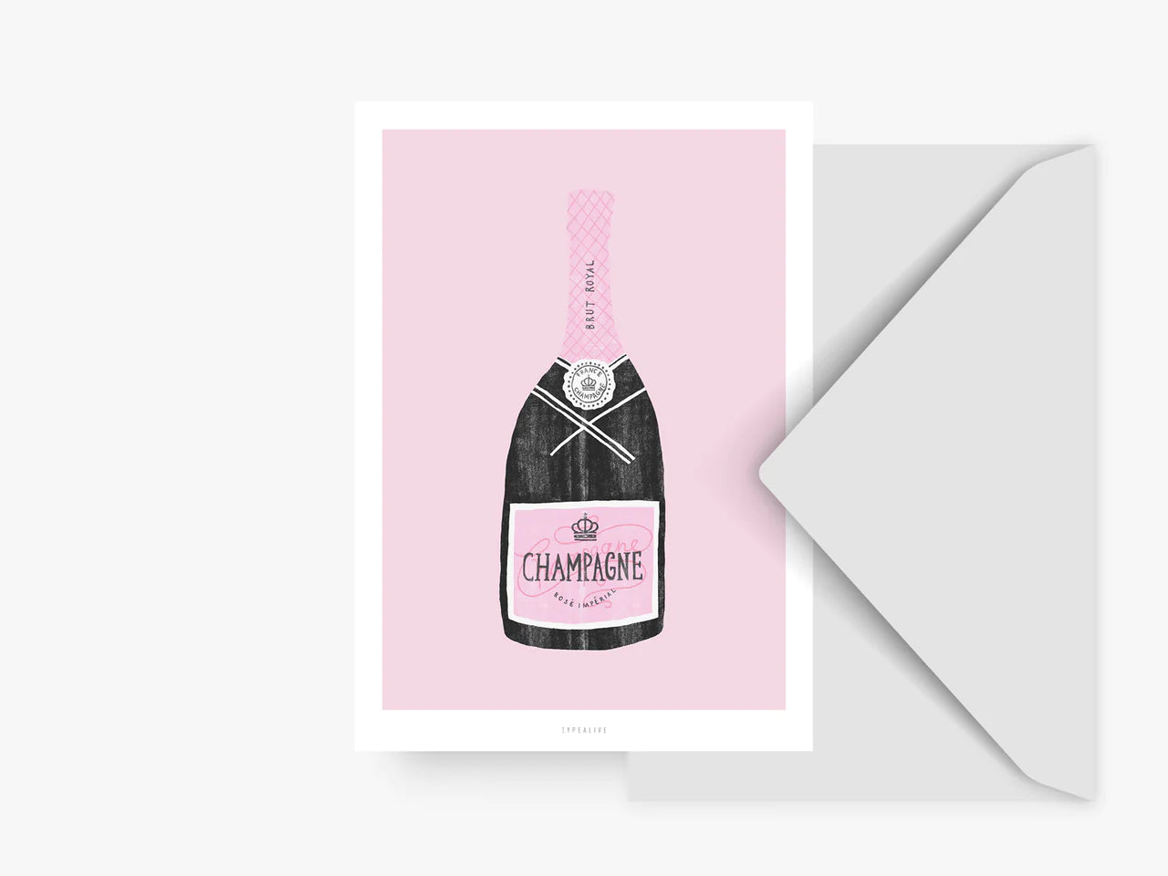 Champagne - Postkarte