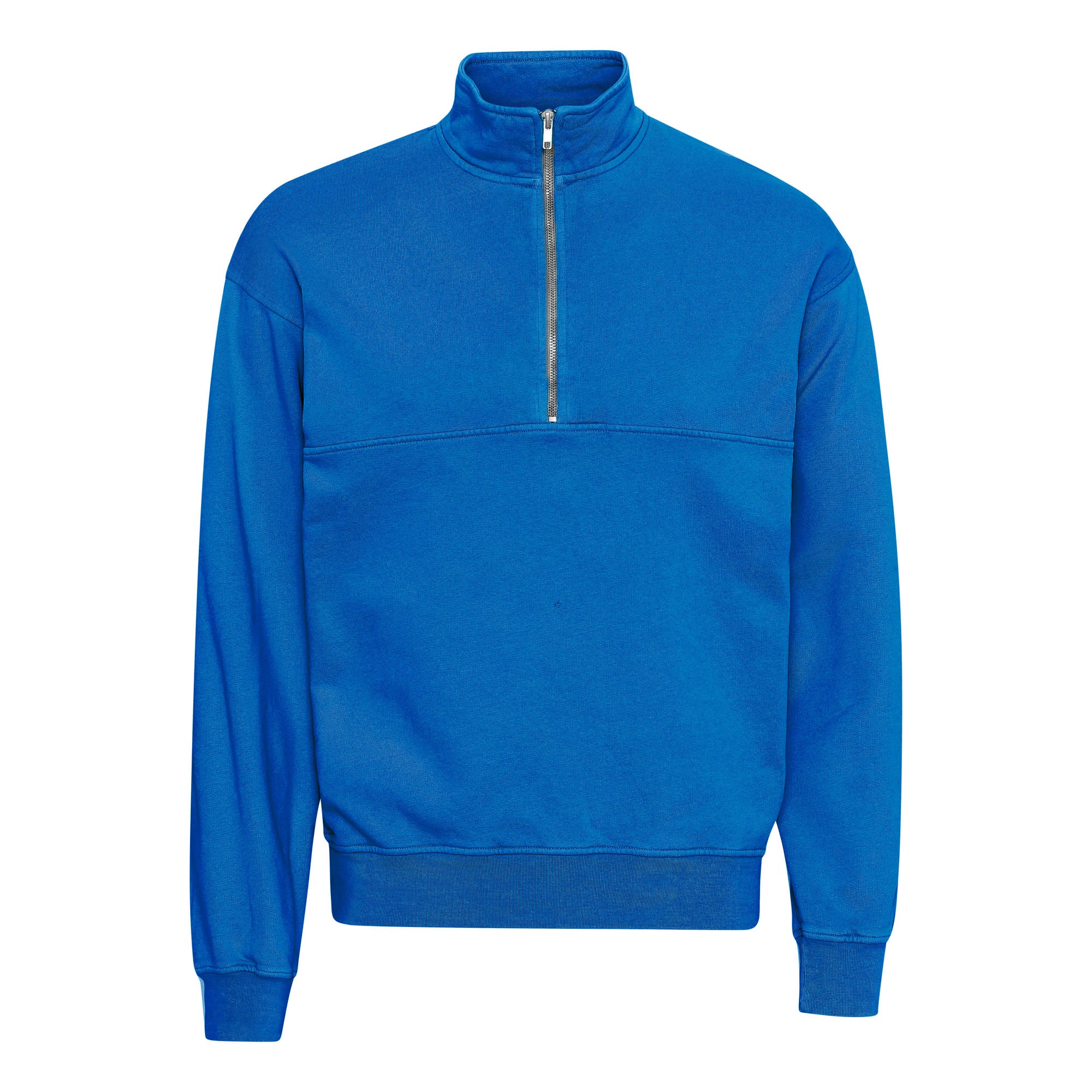 Organic Quarter Zip - pacific blue