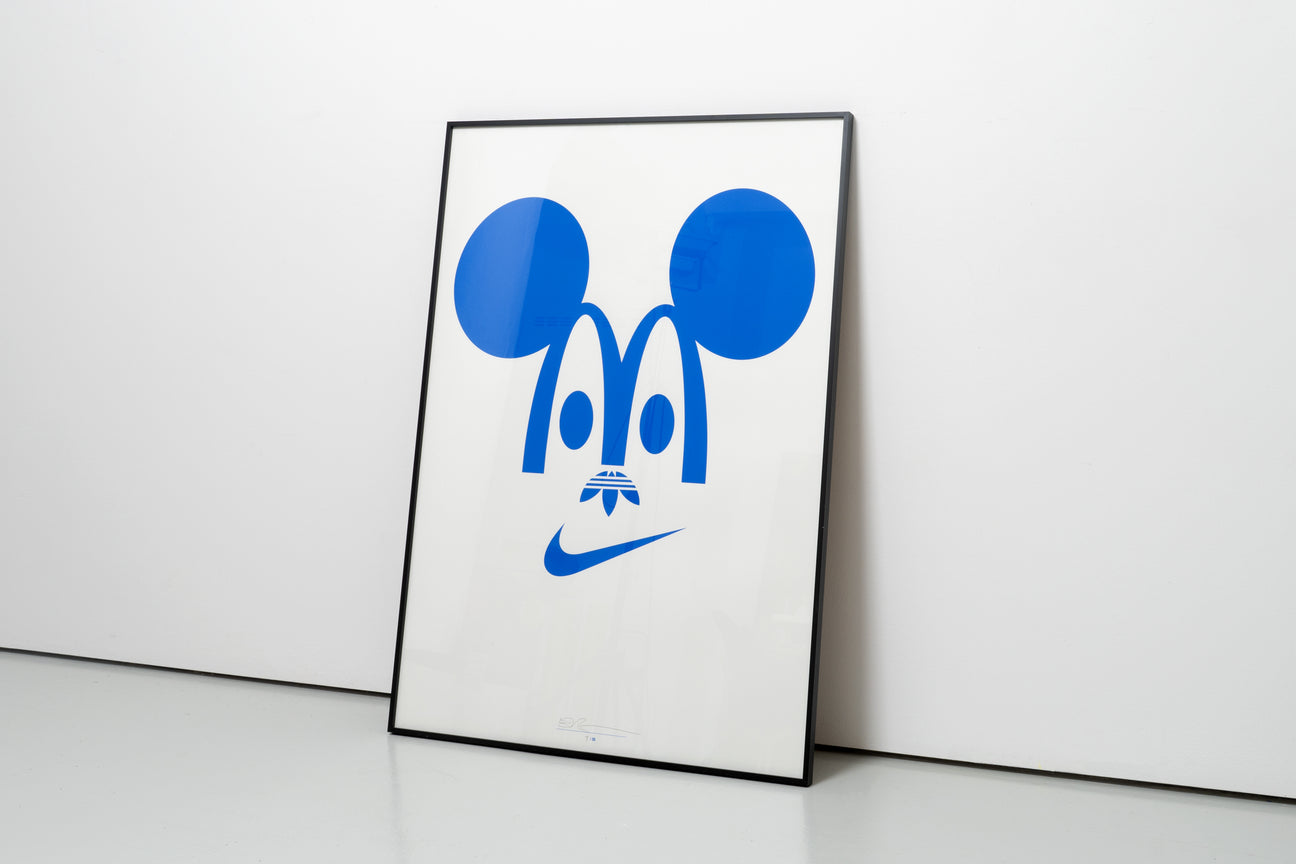 Siebdruck - HAPPY BRANDING blue 70 x 100 cm